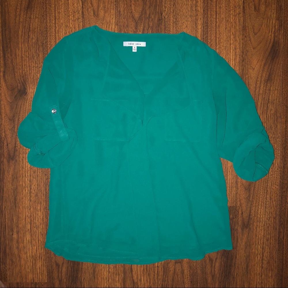 EUC Naked Zebra Roll Sleeve Top
